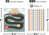 Moving Mountains Road Trip Reward Trackers with Stickers