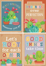 Happy Cactus Crew Positive Sayings Small Poster Pack