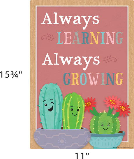 Happy Cactus Crew Positive Sayings Small Poster Pack