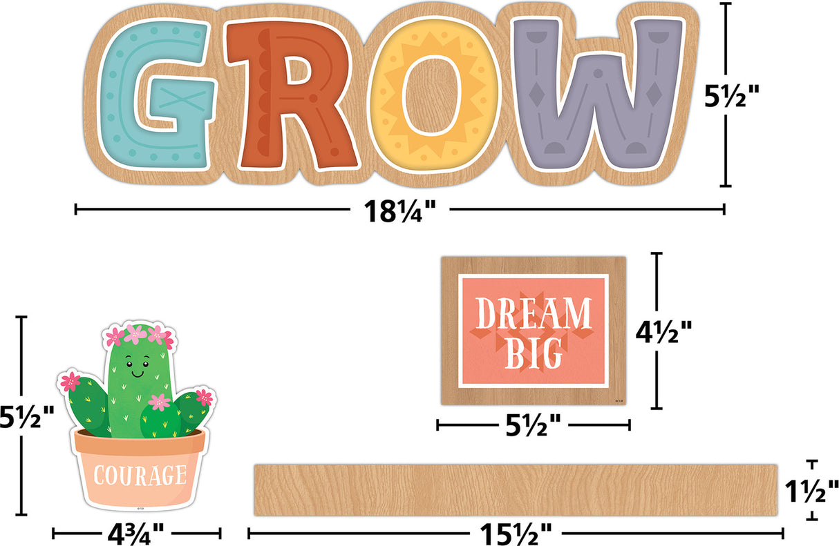 Happy Cactus Crew Great Minds Grow Here Mini Bulletin Board