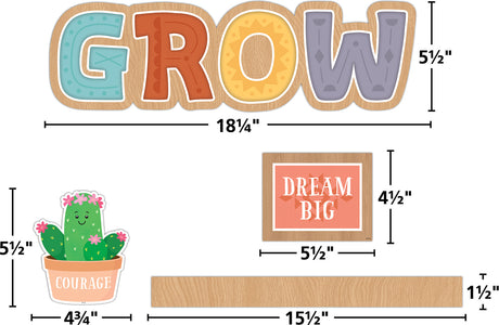 Happy Cactus Crew Great Minds Grow Here Mini Bulletin Board