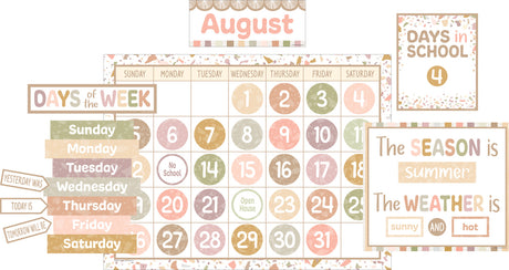 Terrazzo Tones Calendar Bulletin Board