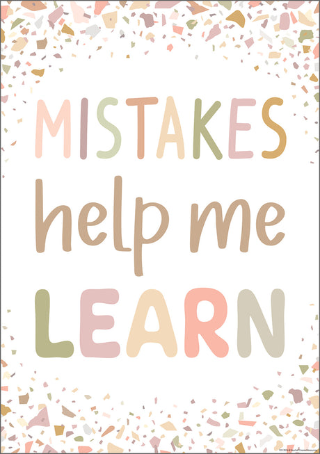 Mistakes Help Me Learn Positive Poster