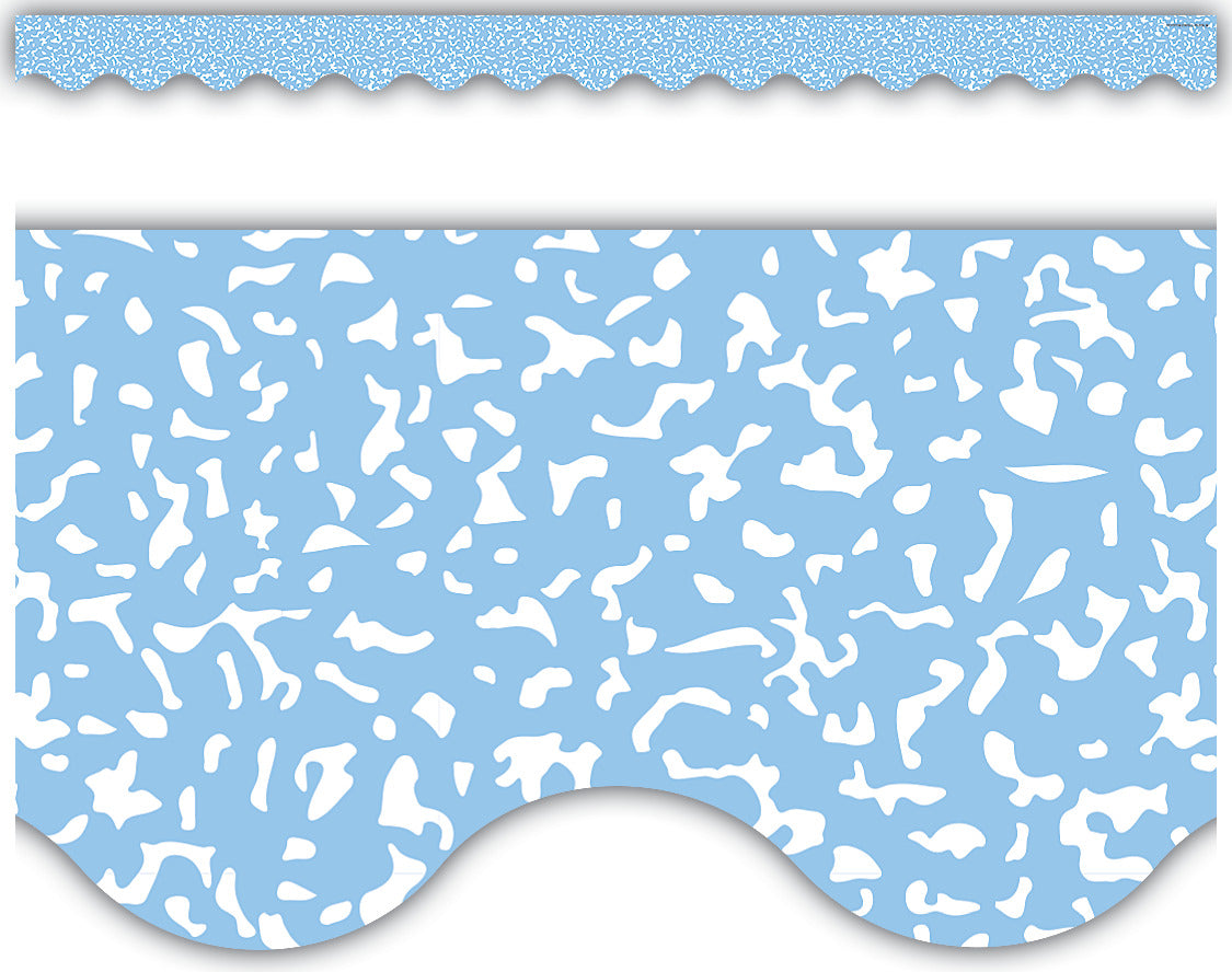 Composition Blue Scalloped Border Trim