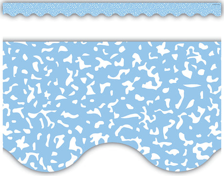 Composition Blue Scalloped Border Trim