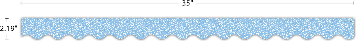 Composition Blue Scalloped Border Trim