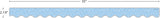 Composition Blue Scalloped Border Trim