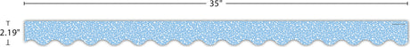 Composition Blue Scalloped Border Trim