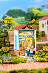 DIY Miniature House Kit: Free Time Bookshop