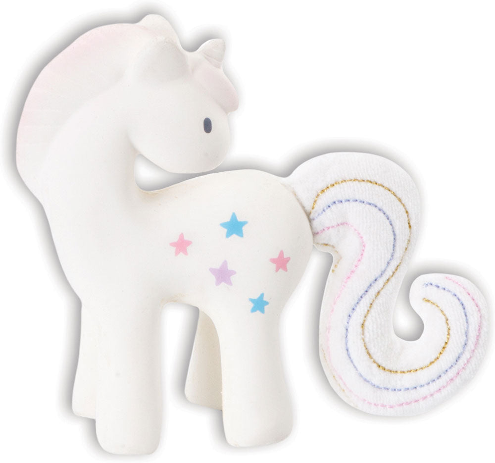 Tikiri Fairytales Rubber Rattle - Unicorn