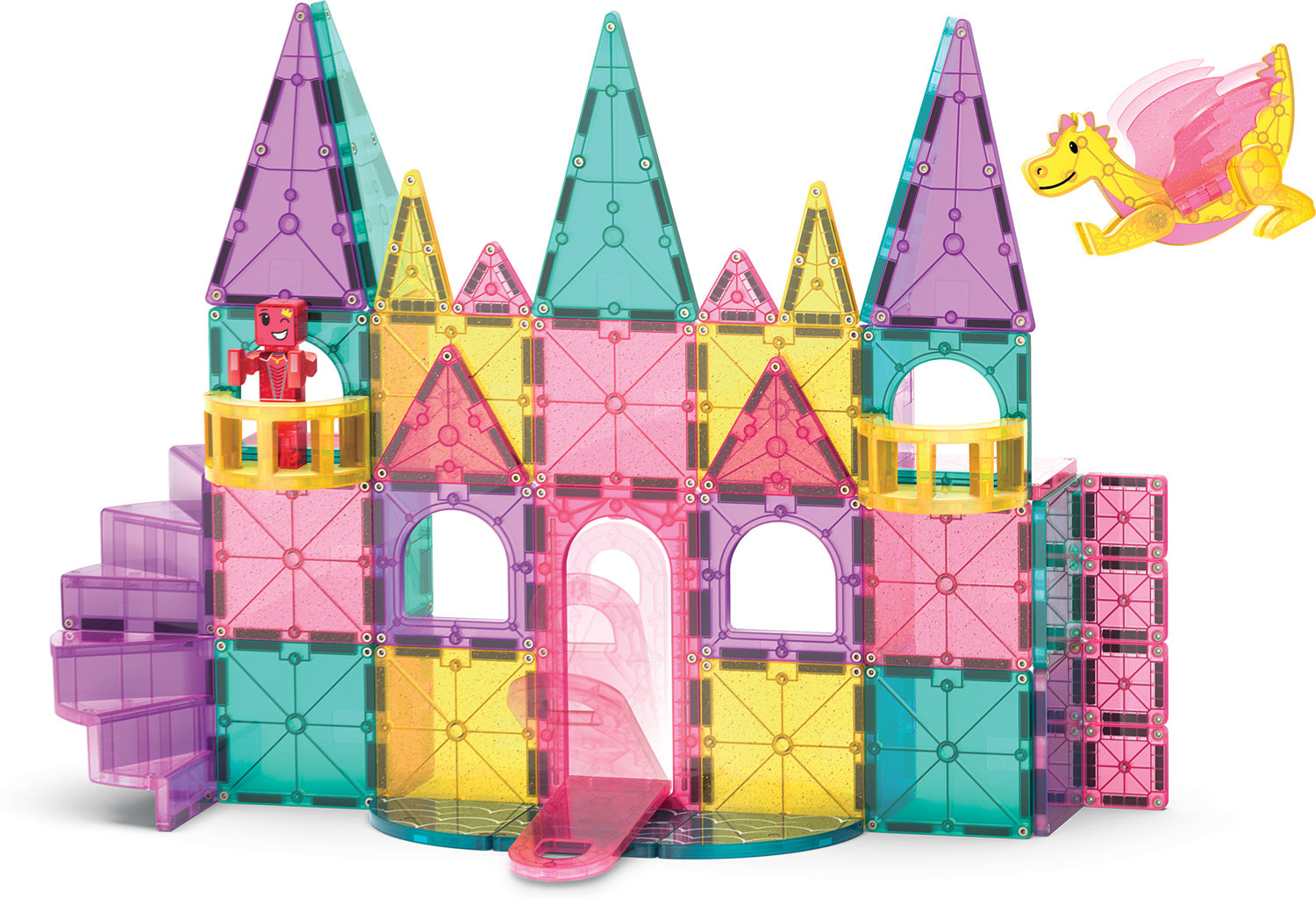 Magna-Tiles Castle DLX + MicroMAGS 48 Piece Set – School Crossing