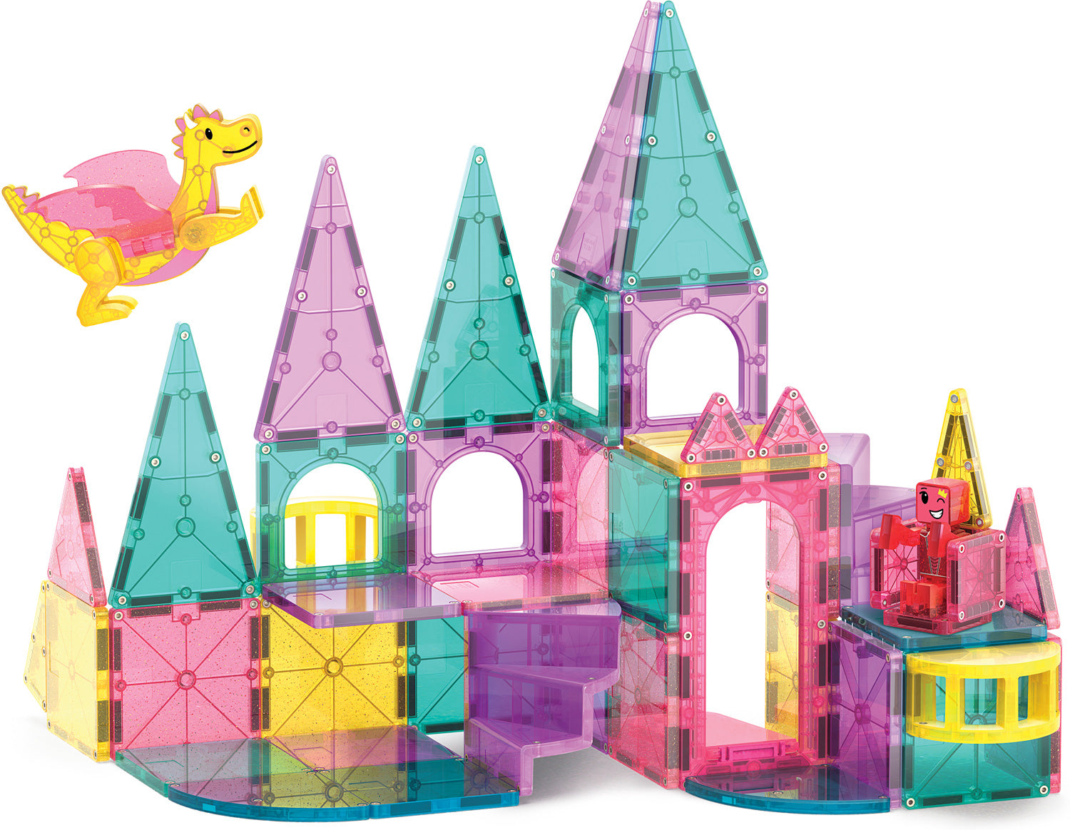 Magna-Tiles Castle DLX + MicroMAGS 48 Piece Set – School Crossing