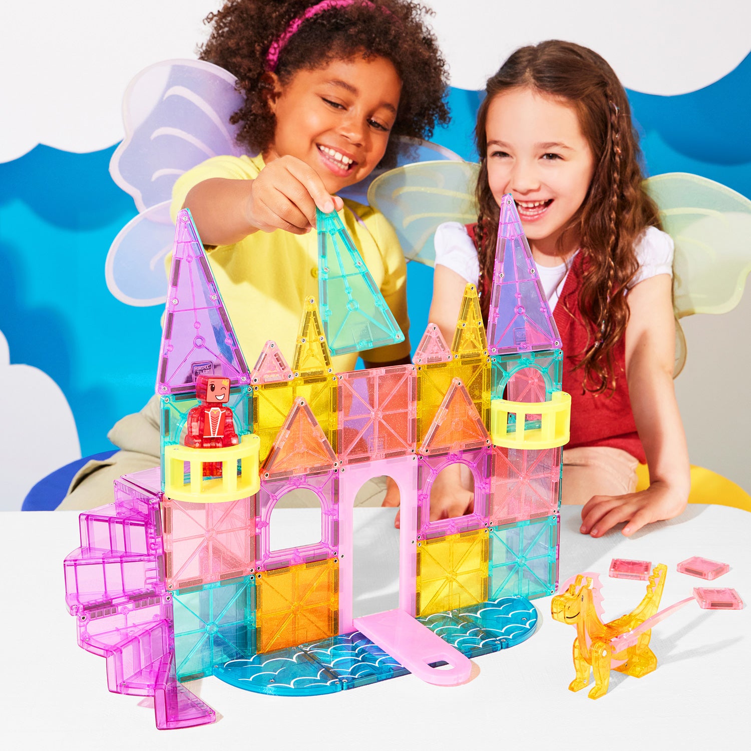 Magna-Tiles Castle DLX + MicroMAGS 48 Piece Set – School Crossing