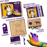 OKTO Sensory Art Coloring with Clay Set by Numbers Cat