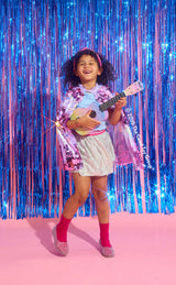 Great Pretenders The 5th Avenue Purple Pailette Cape, size 4/6