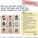 Prime Suspect Solo Card Game