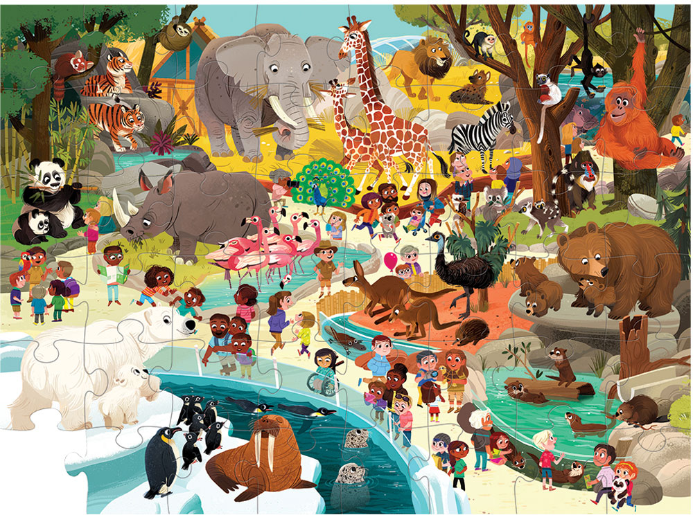 Day at the Zoo 48 Piece Puzzle