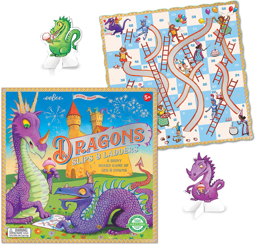 Dragons Slips & Ladders Board Game