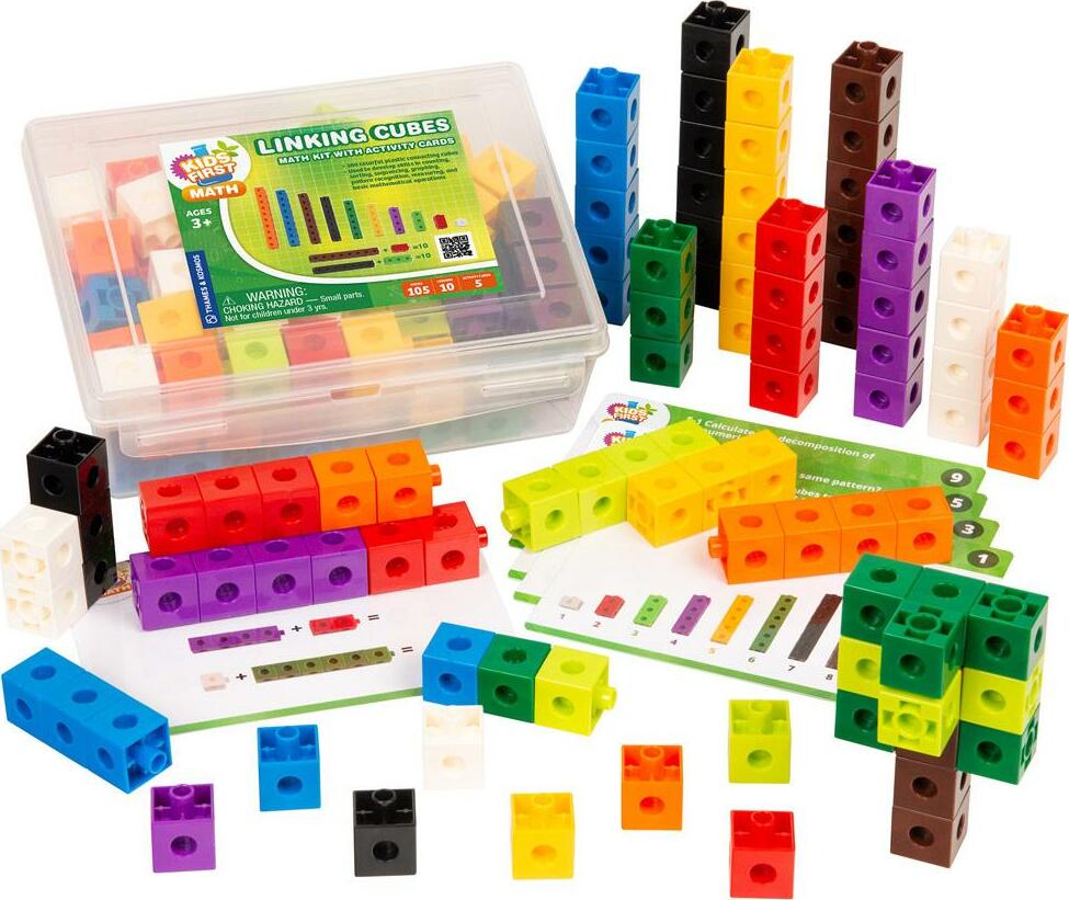 Kids First Math: Linking Cubes Math Kit With Activity Cards