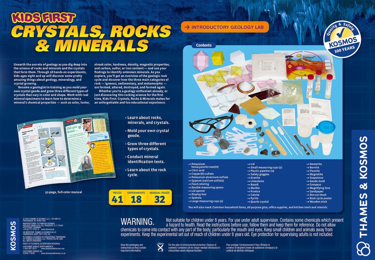 Kids First: Crystals, Rocks, and Minerals Kit