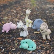 Elephant Natural Organic Rubber Teether, Rattle & Bath Toy