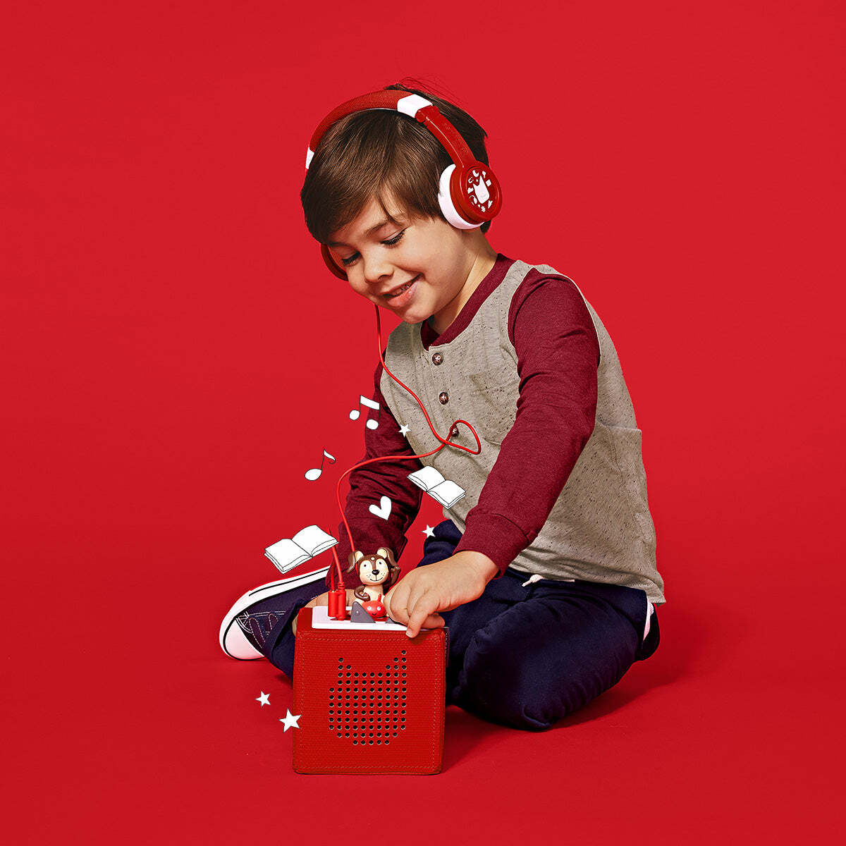 Headphones  Red