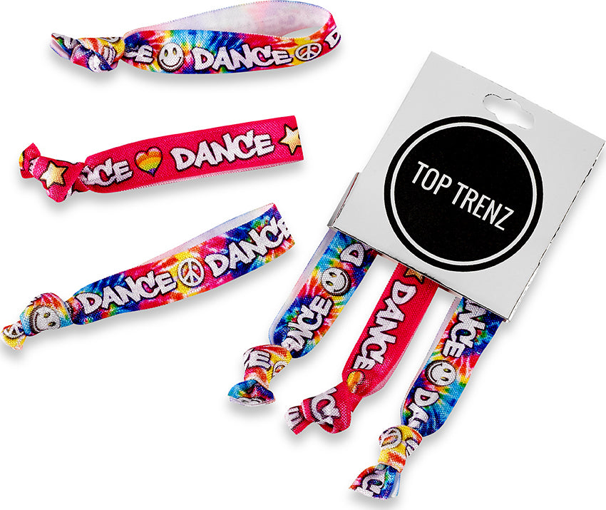 Dance Graffiti Ponytail Holders - 3 Pack