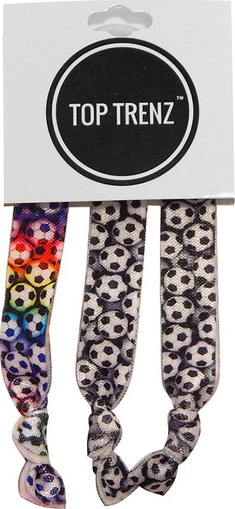 Soccer Ponytail Holders - 3 Pack