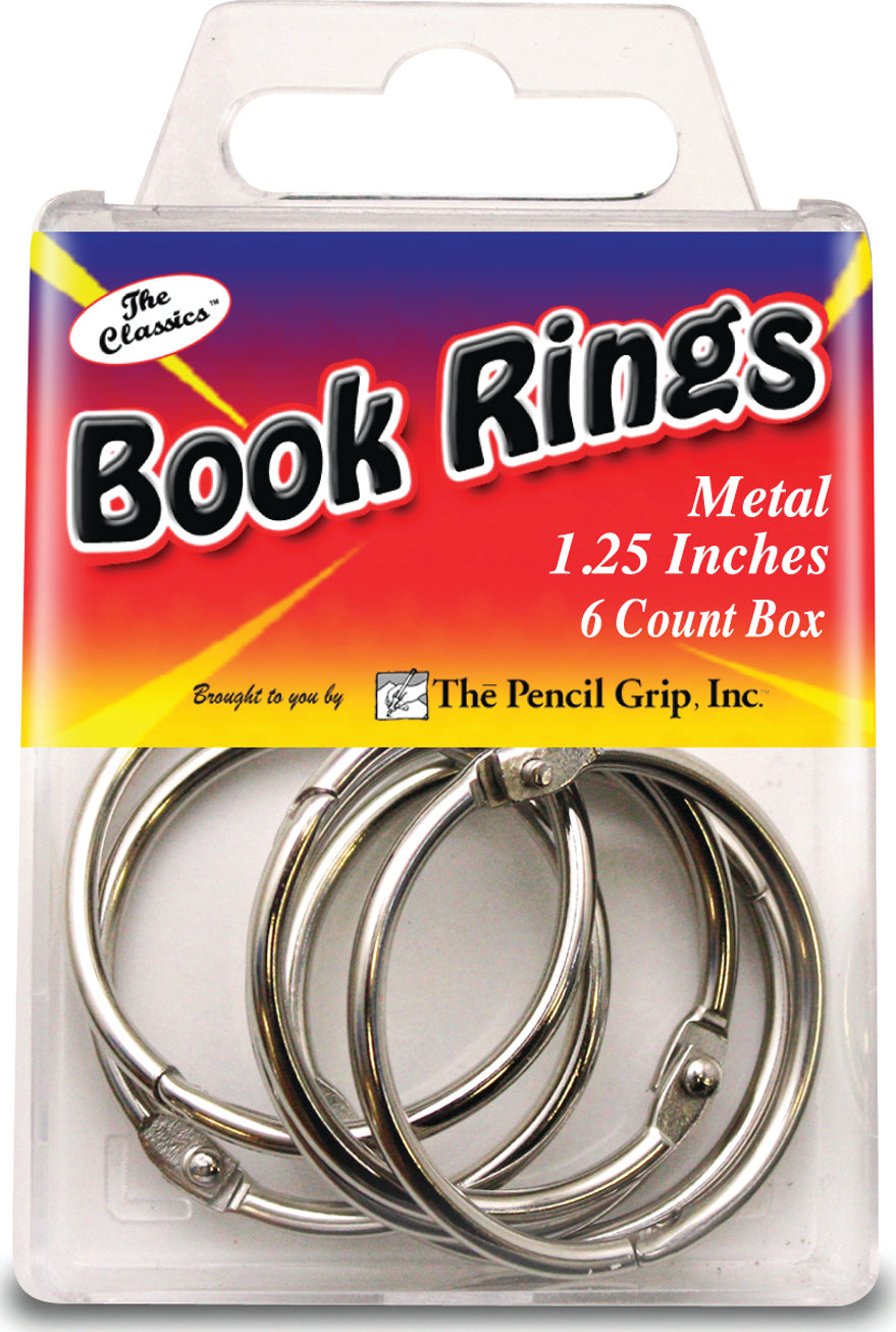 Book Rings 1.25 Inches (6 Metal Per Box)