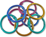 Book Rings 1" (50 Assorted Colors Per Bag)