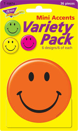 Smiley Faces Mini Accents Variety Pack, 36 Ct