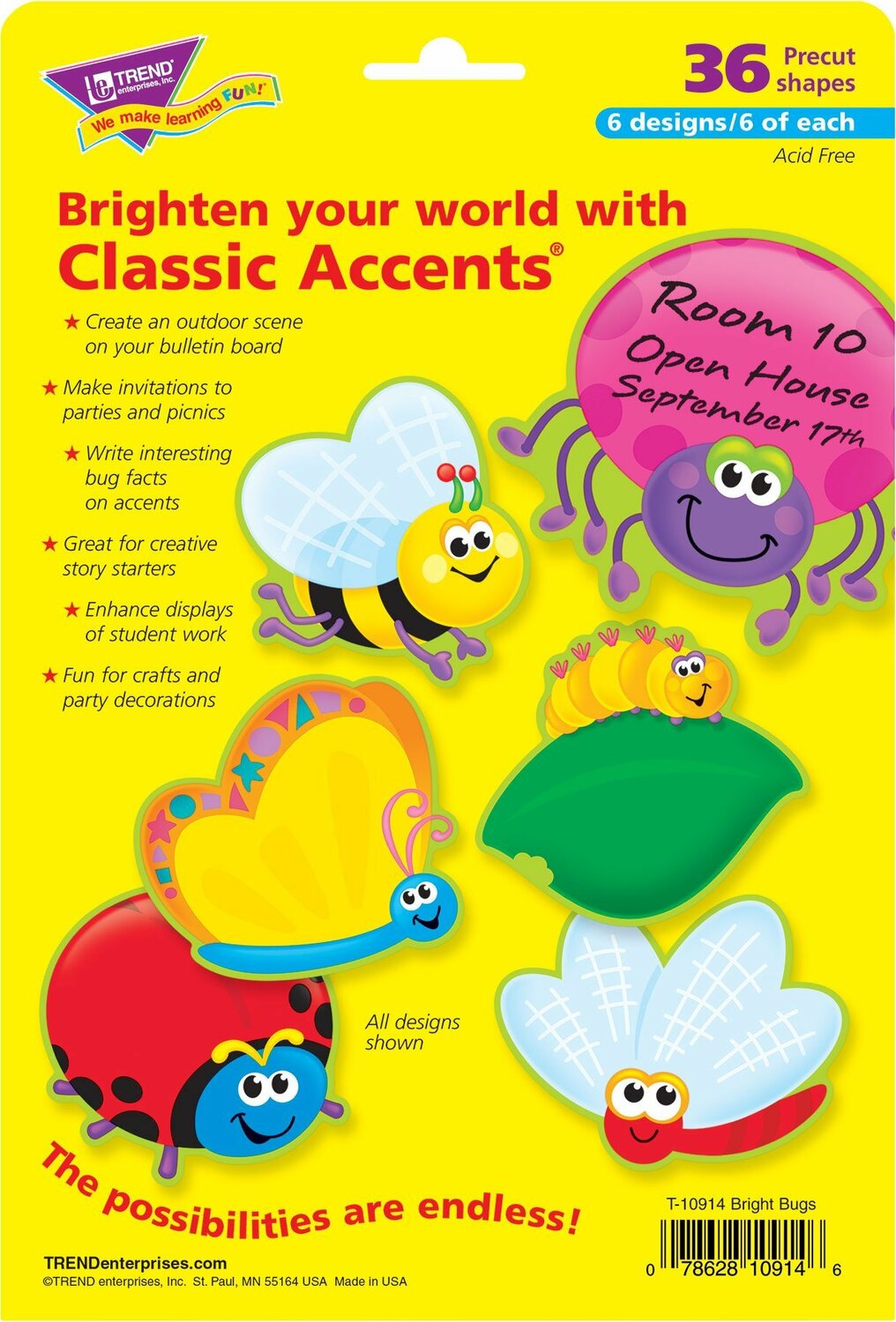 Bright Bugs Classic Accents Variety Pack, 36 Ct