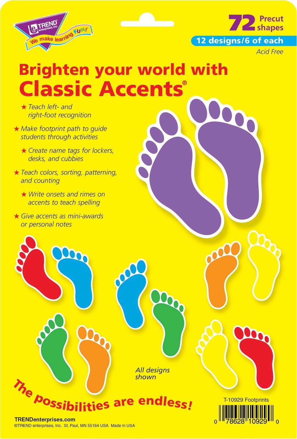 Footprints Classic Accents Variety Pack, 36 Ct