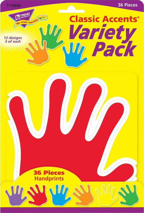 Handprints Classic Accents Variety Pack, 36 Ct