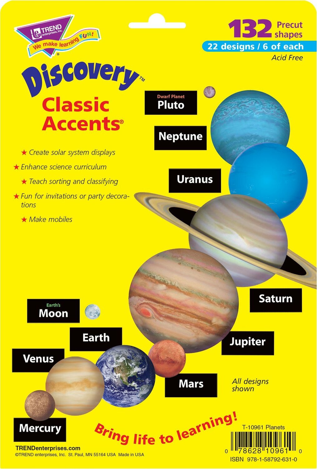 Planets Classic Accents Variety Pack, 132 Ct