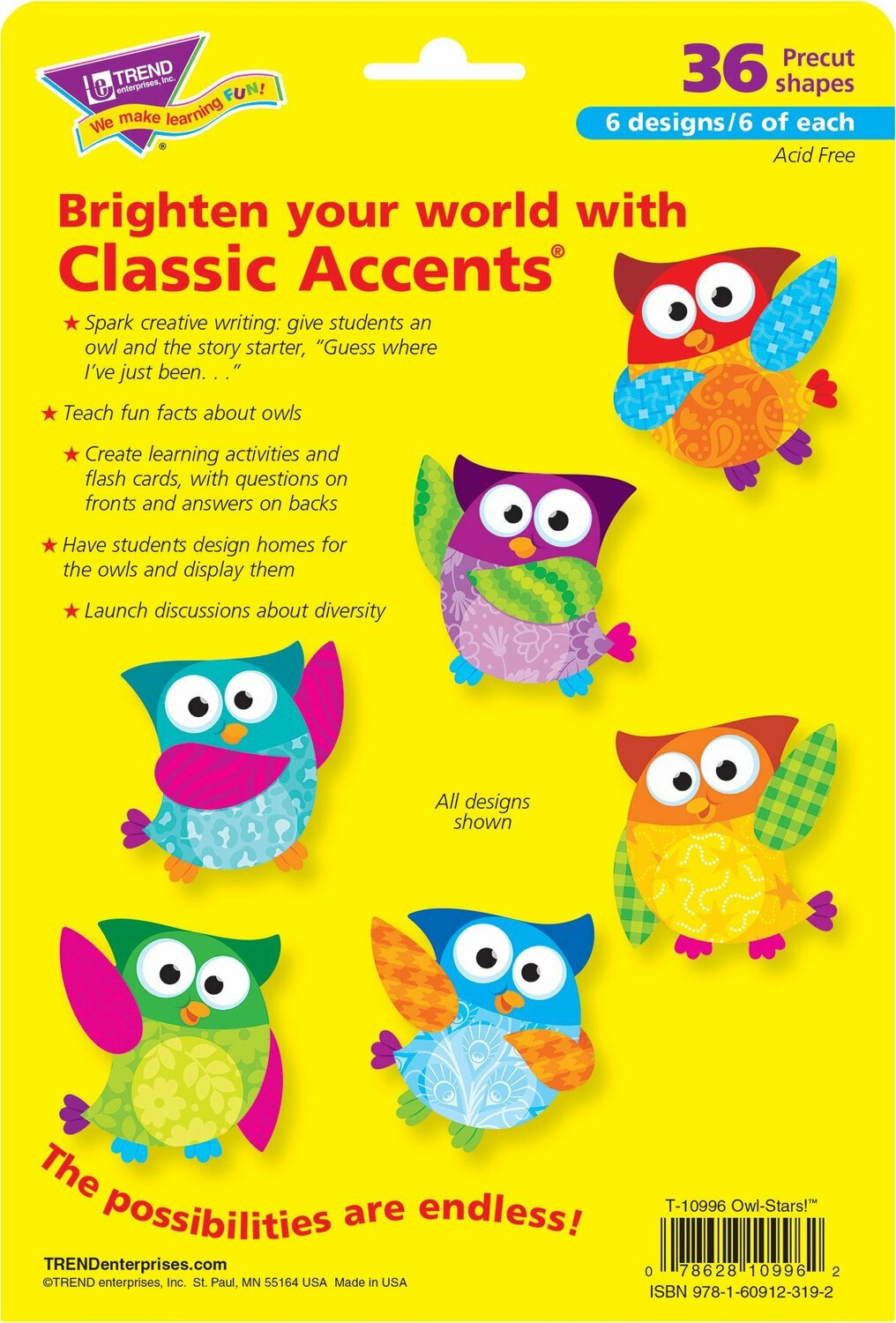 Owl-stars! Classic Accents Variety Pack, 36 Ct