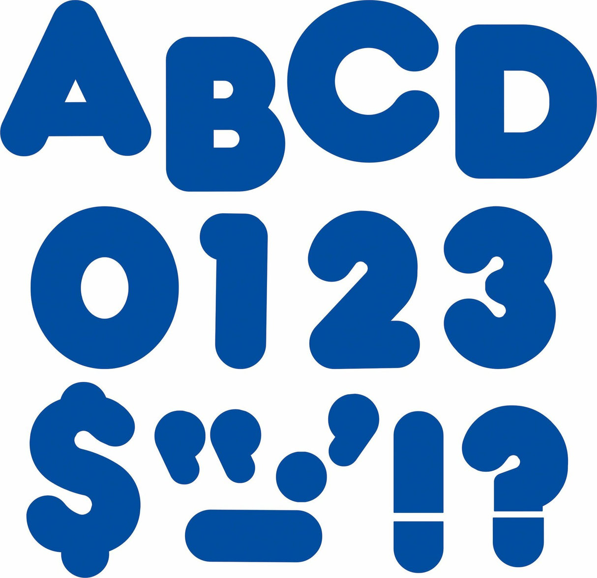 Royal Blue 4" Casual Uppercase Ready Letters