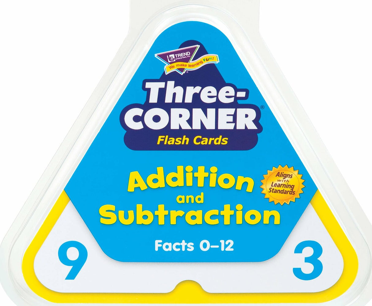 Addition and Subtraction Three-Corner Flash Cards