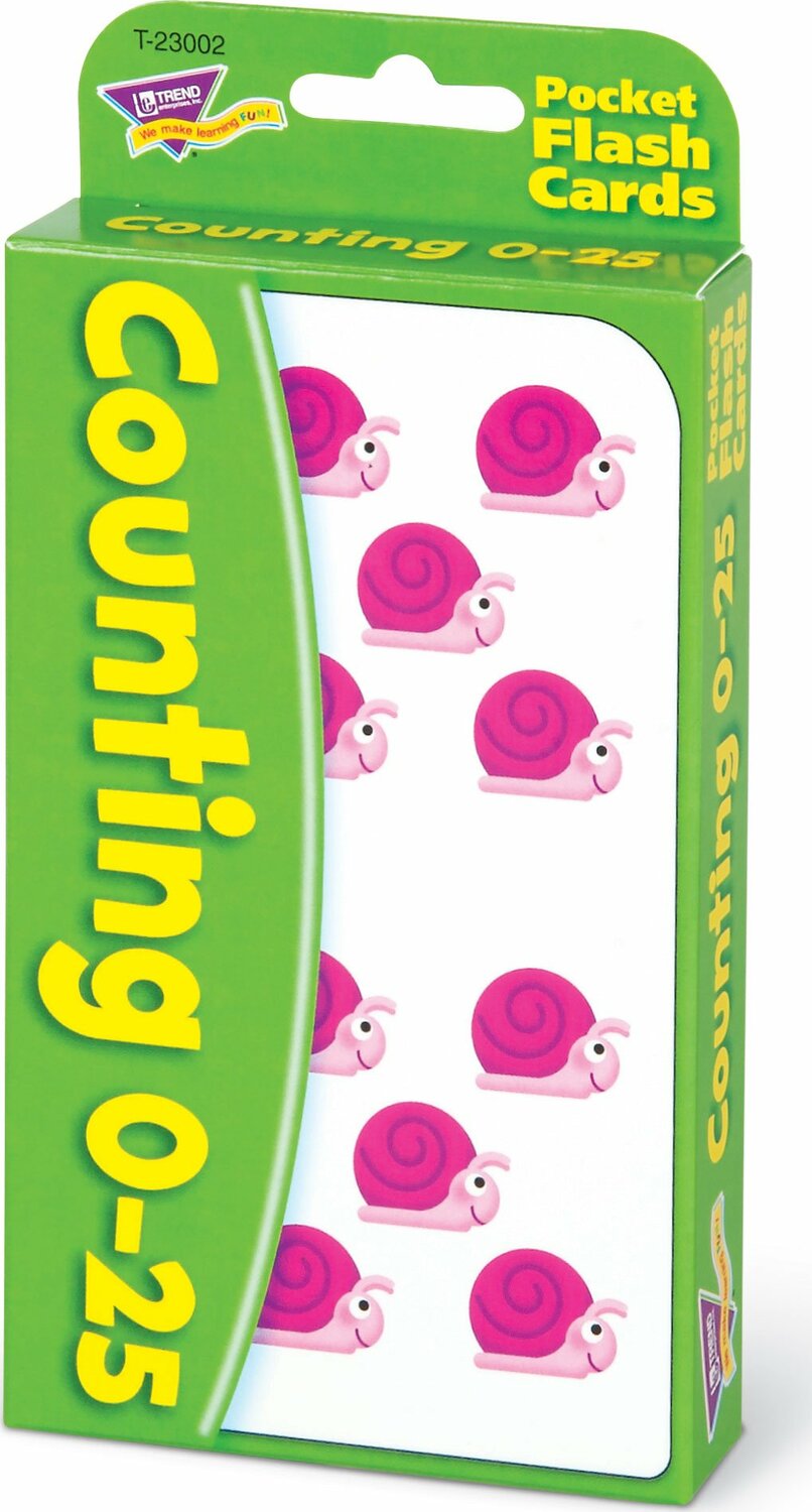 Counting 0-25 Pocket Flash Cards