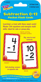 Subtraction 0-12 Pocket Flash Cards