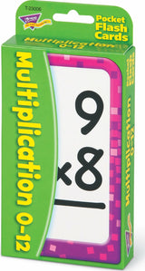 Multiplication 0-12 Pocket Flash Cards