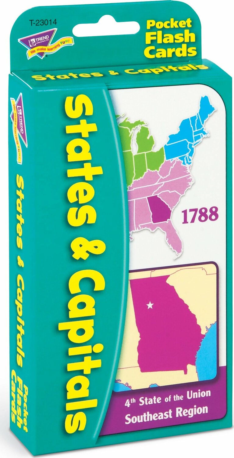 States & Capitals Pocket Flash Cards