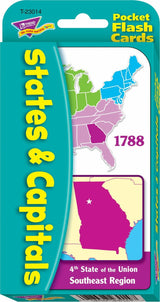 States & Capitals Pocket Flash Cards