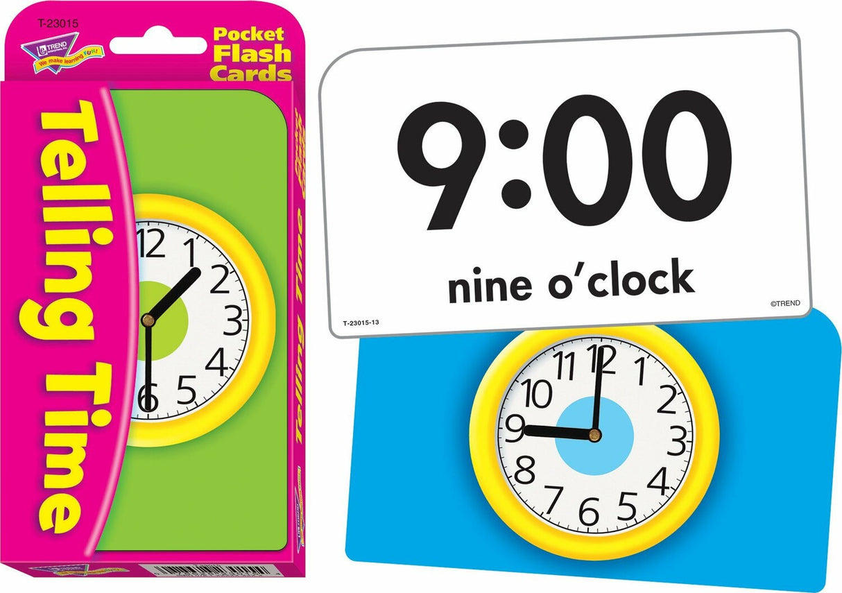 Telling Time Pocket Flash Cards