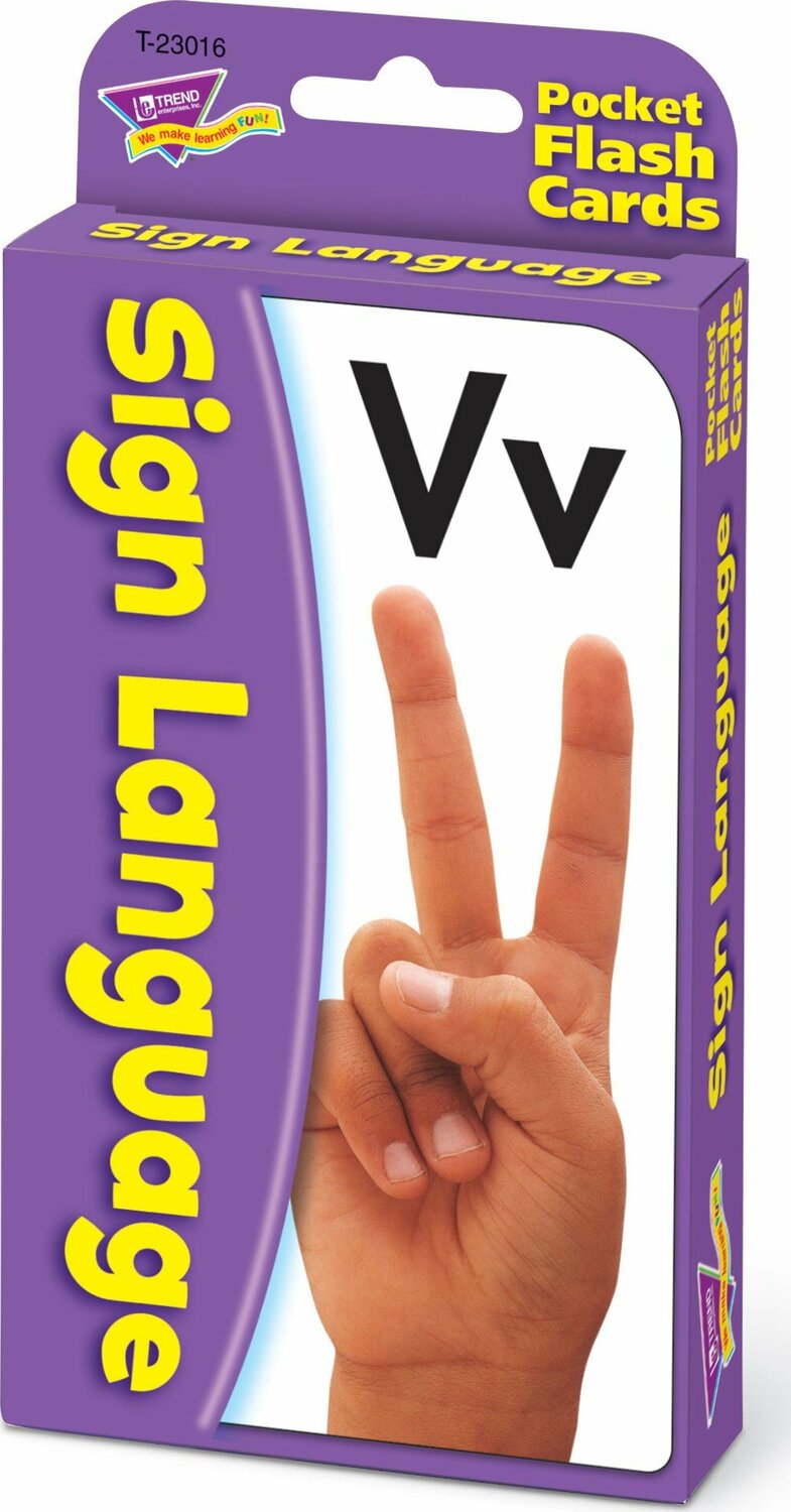 Sign Language Pocket Flash Cards