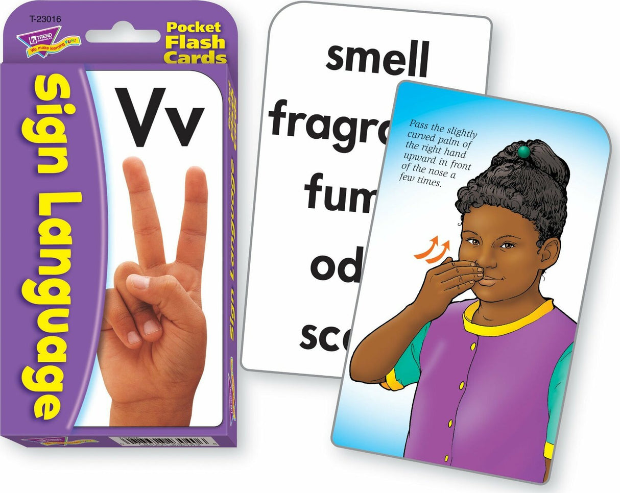 Sign Language Pocket Flash Cards