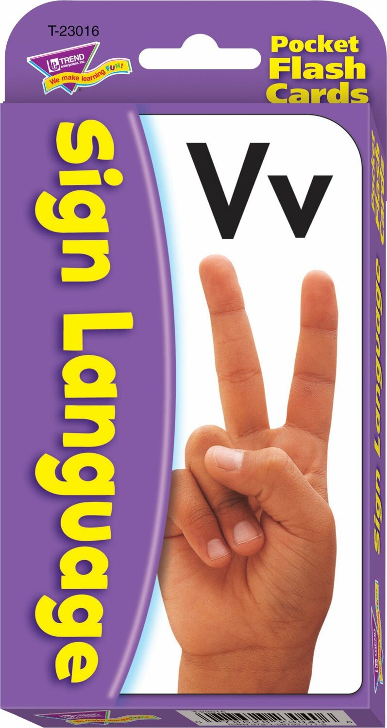 Sign Language Pocket Flash Cards