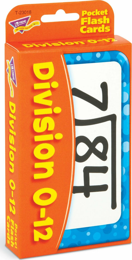 Division 0-12 Pocket Flash Cards