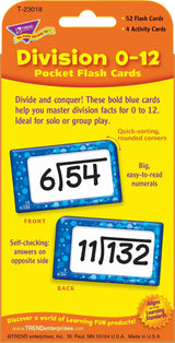 Division 0-12 Pocket Flash Cards