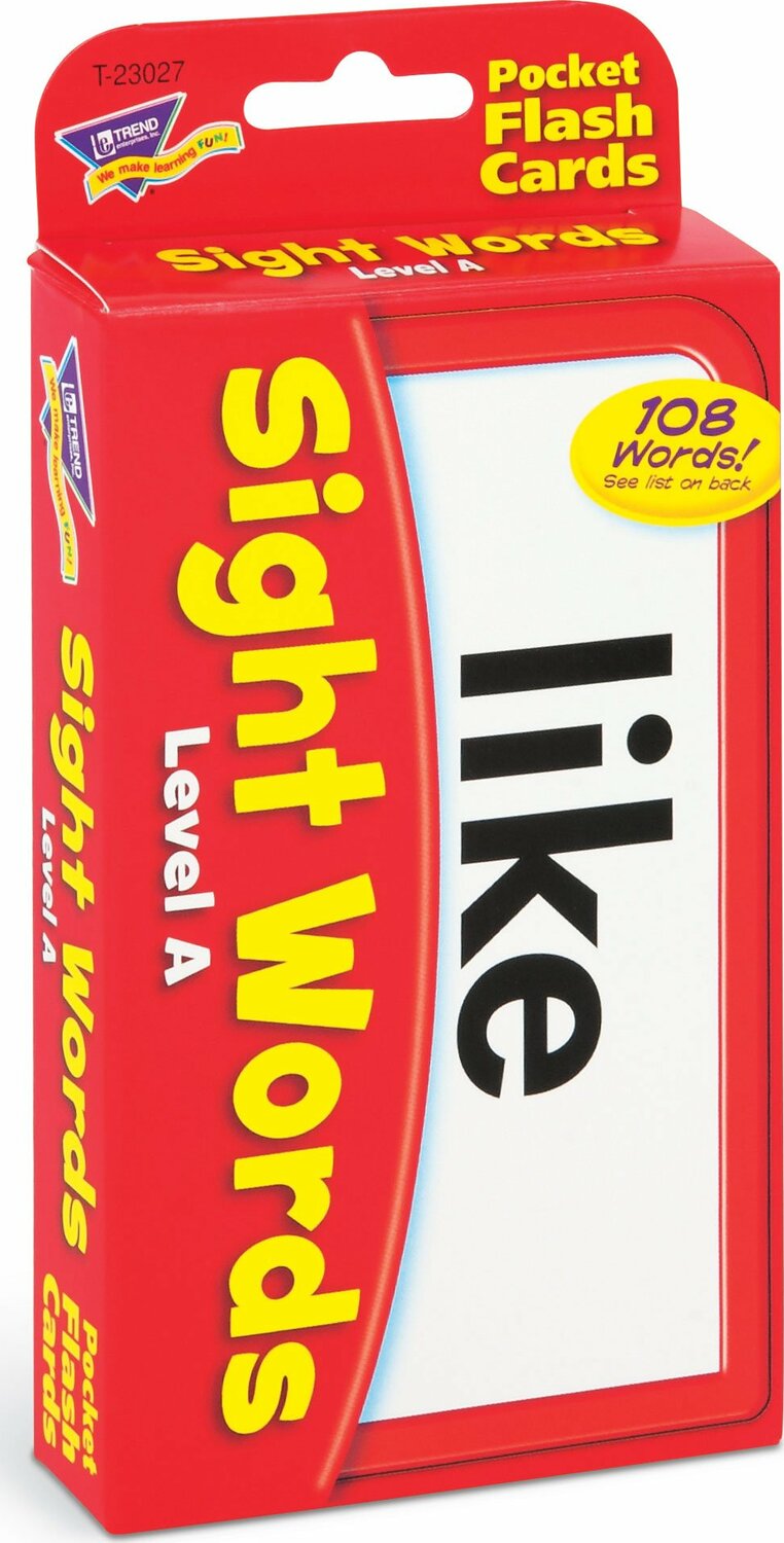 Sight Words-Level A Pocket Flash Cards